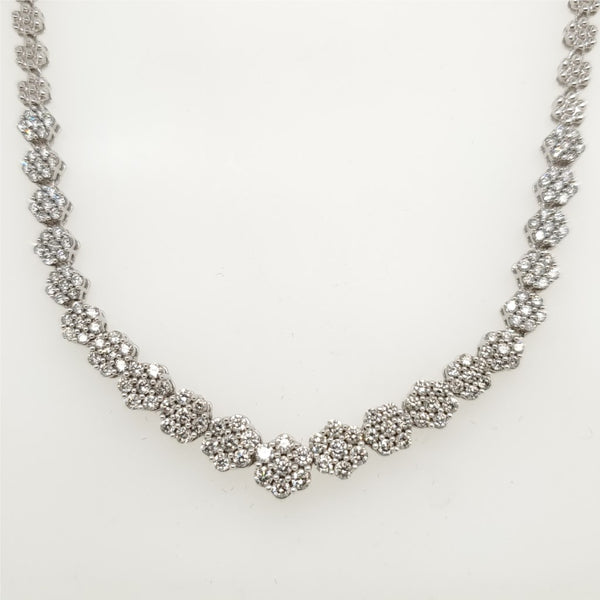 14kt White Gold Diamond Necklace