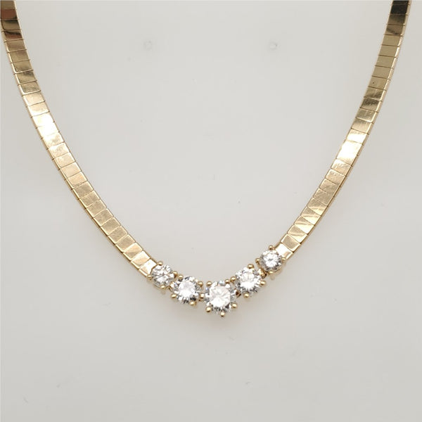 14kt Yellow Gold Diamond Neckalce