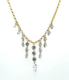 1.63 Ctw 14kt Yellow Gold Floating Diamond Necklace