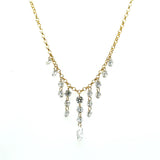 1.63 Ctw 14kt Yellow Gold Floating Diamond Necklace