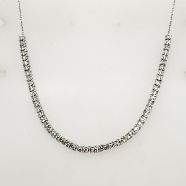 14Kt White Gold .94 Carat Total Weight Diamond Necklace