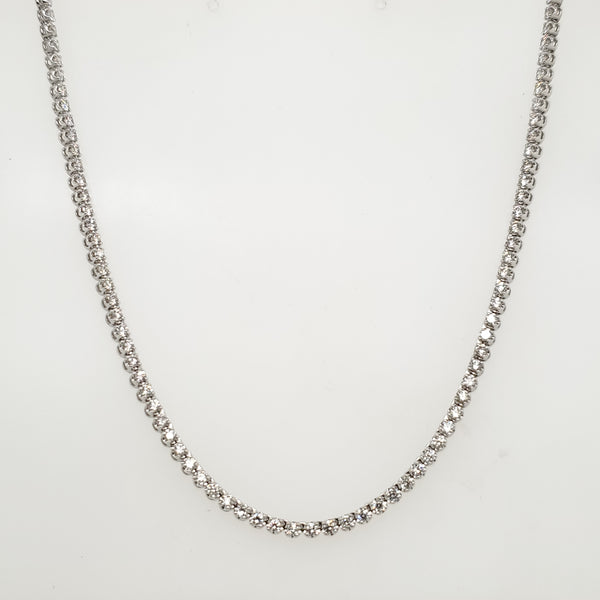 14Kt White Gold 2.00 Carat Total Weight Diamond Necklace