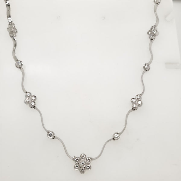14kt White Gold and Diamond Necklace