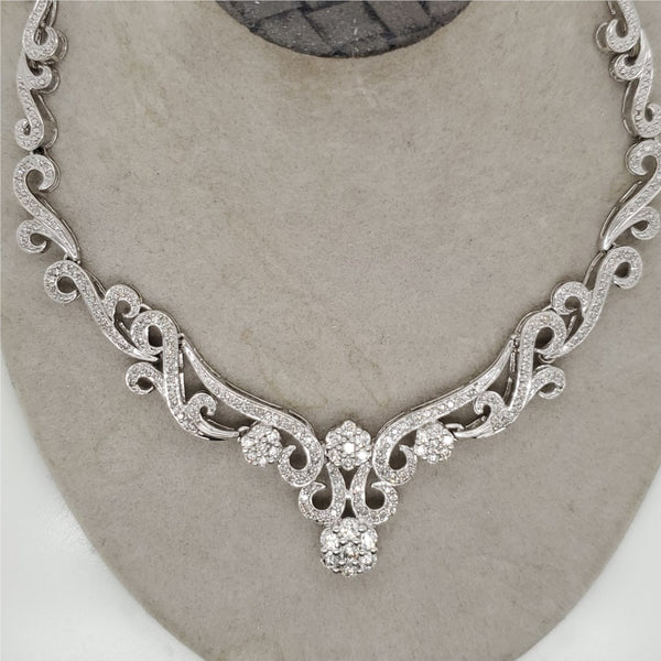 14kt White Gold and Diamond Necklace
