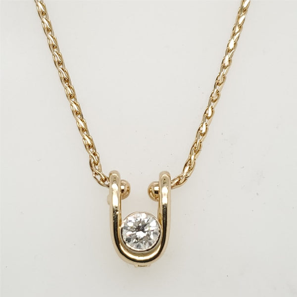 14kt Yellow Gold and Diamond Necklace