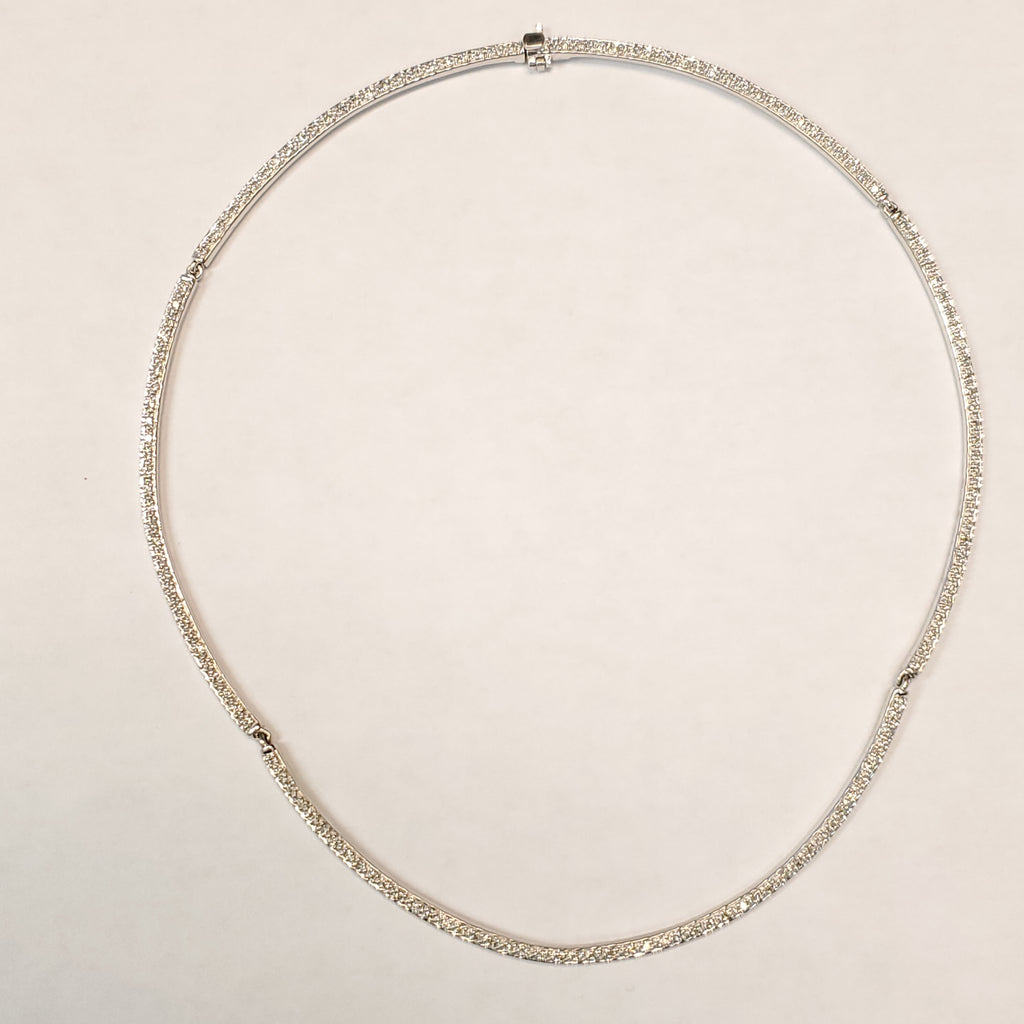 14kt White Gold and Diamond Choker Necklace
