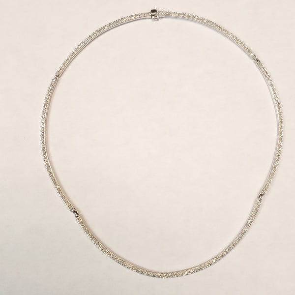 14kt White Gold and Diamond Choker Necklace