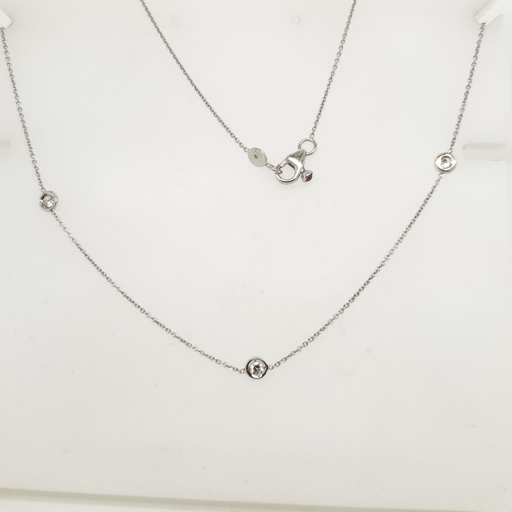 18kt White Gold Roberto Coin Diamonds By The Yard Necklace