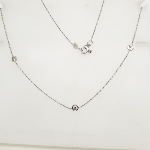 18kt White Gold Roberto Coin Diamonds By The Yard Necklace