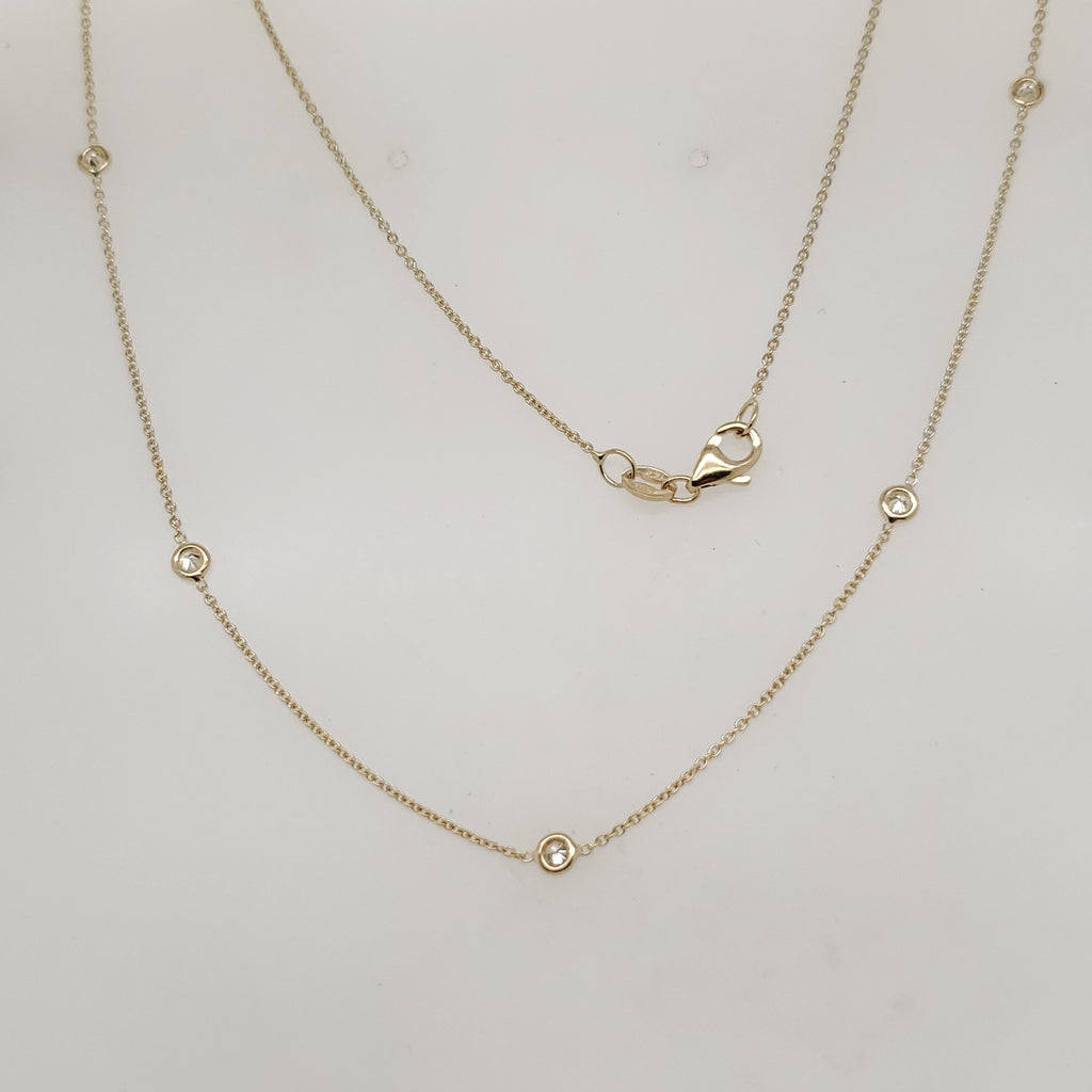 14kt Yellow Gold Diamonds by the Yard Necklace
