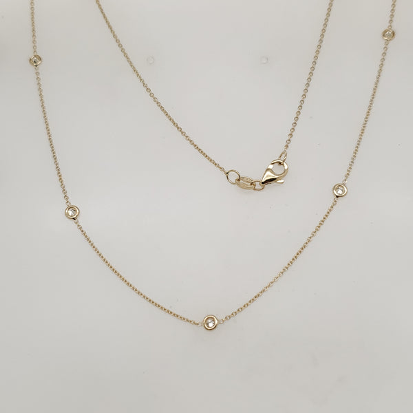14kt Yellow Gold Diamonds by the Yard Necklace