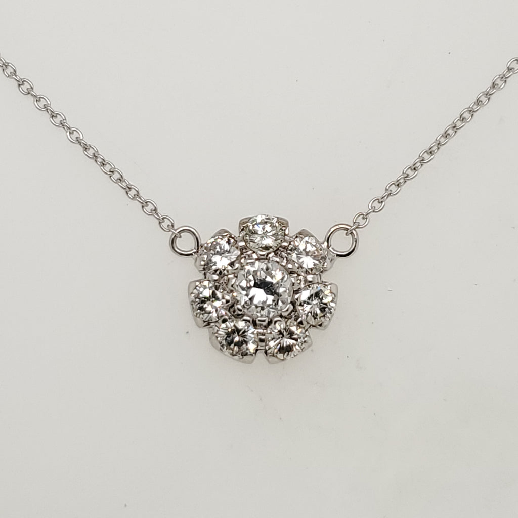 14kt Yellow Gold Round Diamond Neckalce