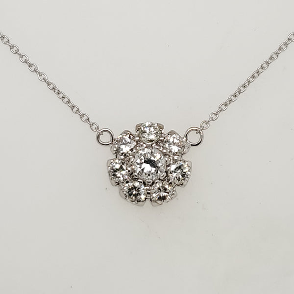 14kt Yellow Gold Round Diamond Neckalce
