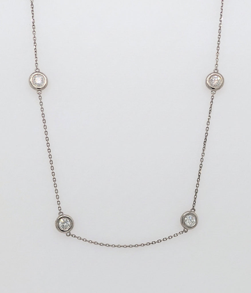 18"" Diamonds-by-the-Yard Style Necklace in Platinum