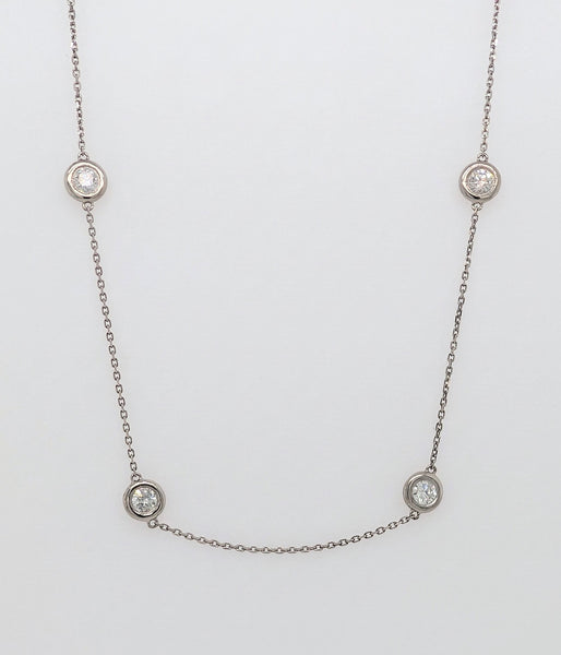 18"" Diamonds-by-the-Yard Style Necklace in Platinum