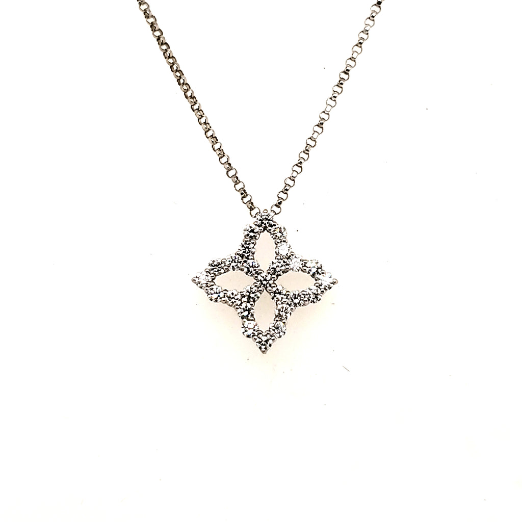 Pre-owned Roberto Coin Diamond Pendant Necklace