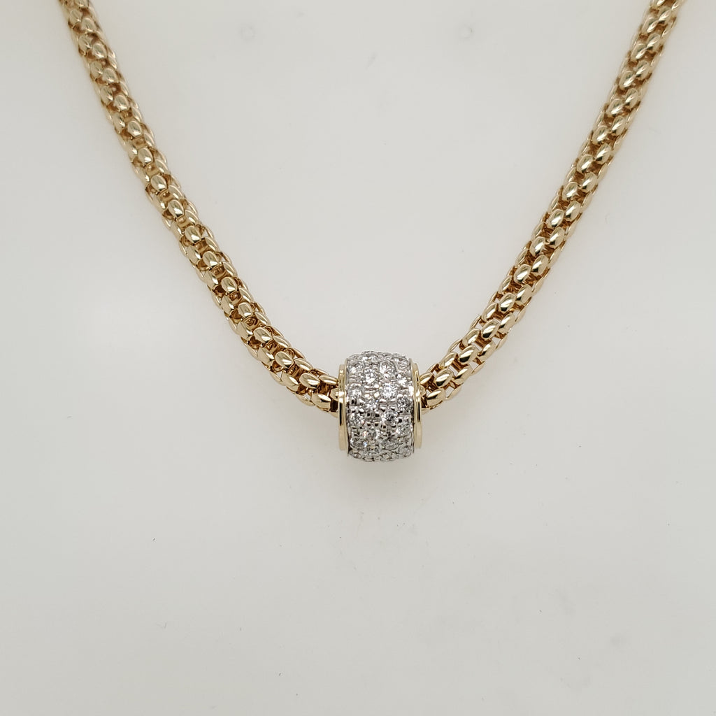 14kt Yellow Gold and Diamond Rondell Necklace