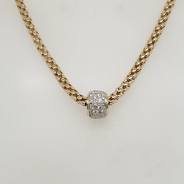 14kt Yellow Gold and Diamond Rondell Necklace