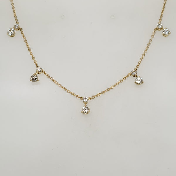 Roberto Coin 18kt Yellow Gold Diamond Station Necklace