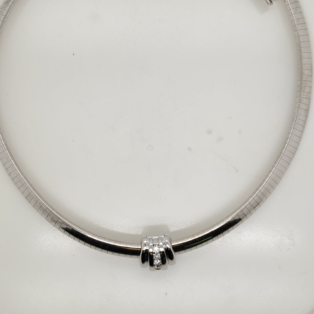 14kt White Gold and Diamond Neckalce