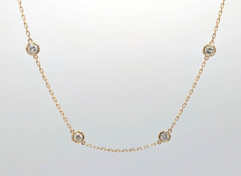 14K Yellow Gold 1.96ctw Diamonds-by-the-Yard Necklace