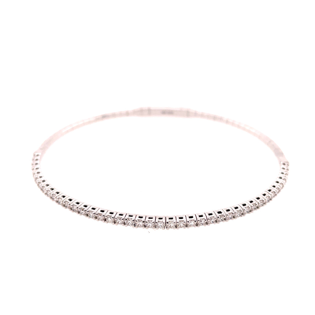 18kt White Gold Flexible Bangle Bracelet