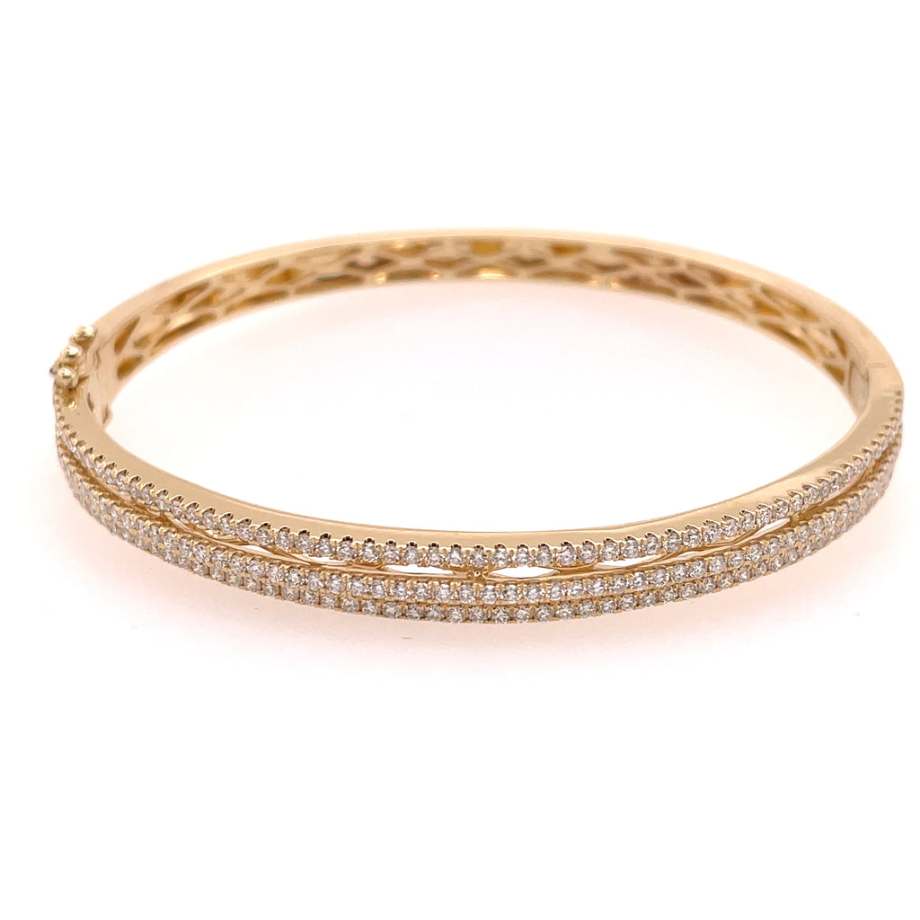 14kt Yellow Gold Diamond Bangle Bracelet
