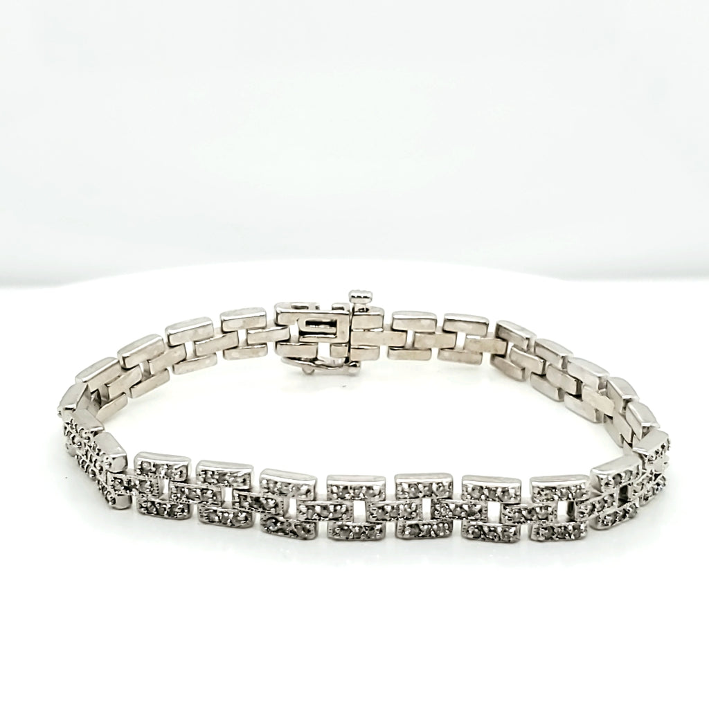 14kt White Gold and Diamond Bracelet