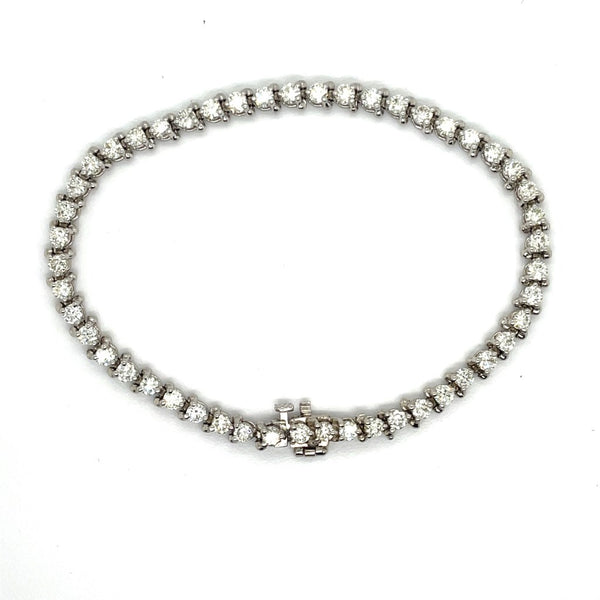 14kt White Gold 3.08Ctw Diamond Tennis Bracelet