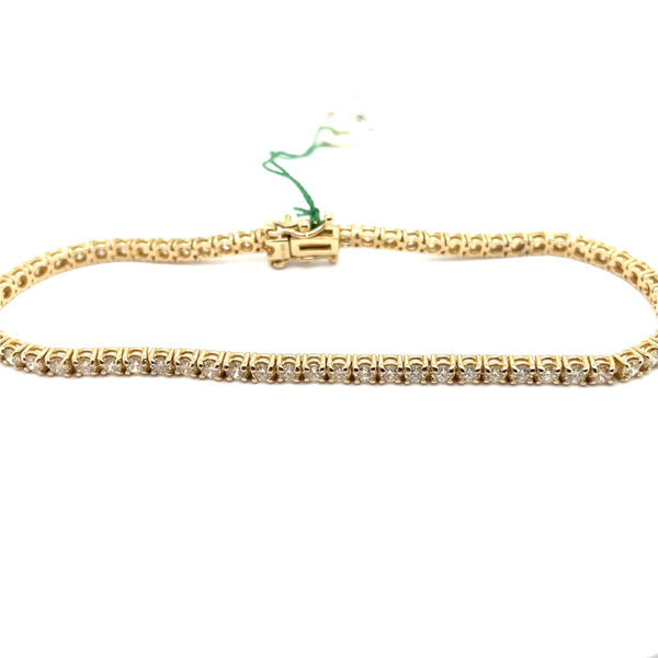 14kt Yellow Gold 3.00 Ctw Diamond Tennis Bracelet