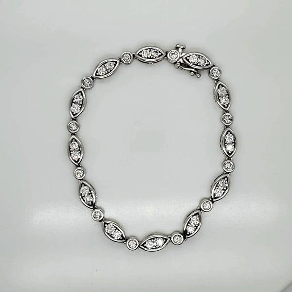 10kt White Gold and Diamond Bracelet