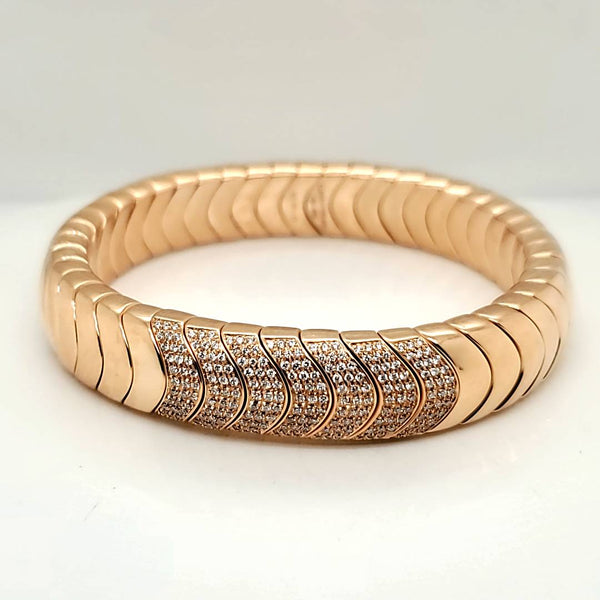 Mattia Cielo18k Rose Gold Diamond Stretch Bracelet