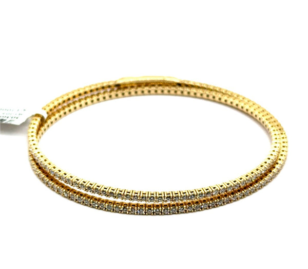 14Kt Yellow Gold Double Stack Bangle Bracelet