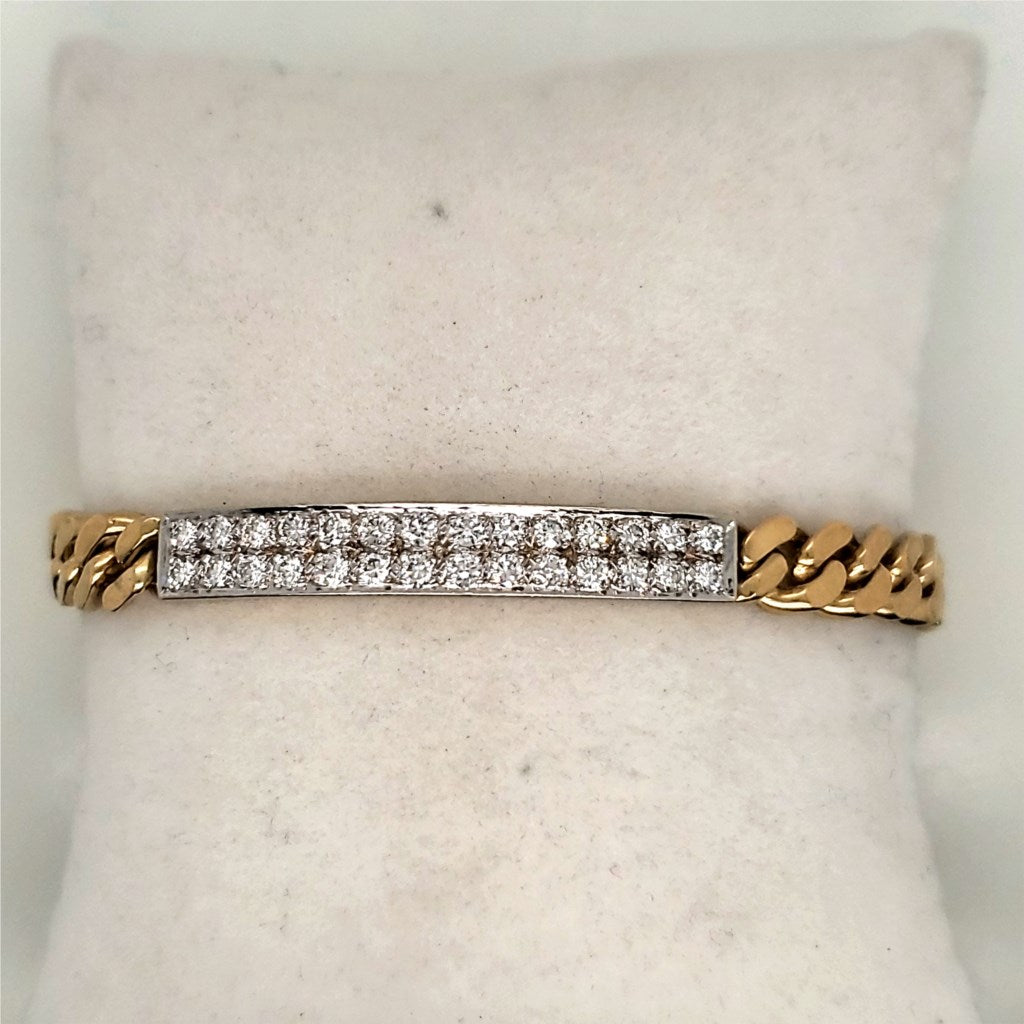 Brev 18kt Yellow and White Gold Diamond Bracelet