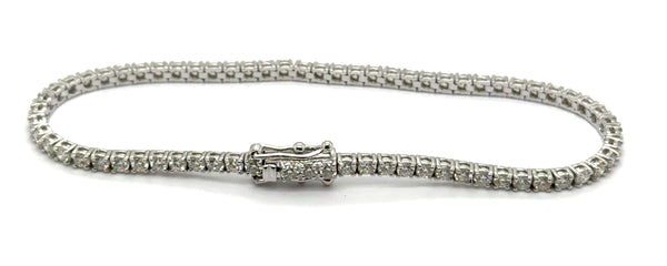 14kt White Gold 4-Prong Diamond Tennis Bracelet