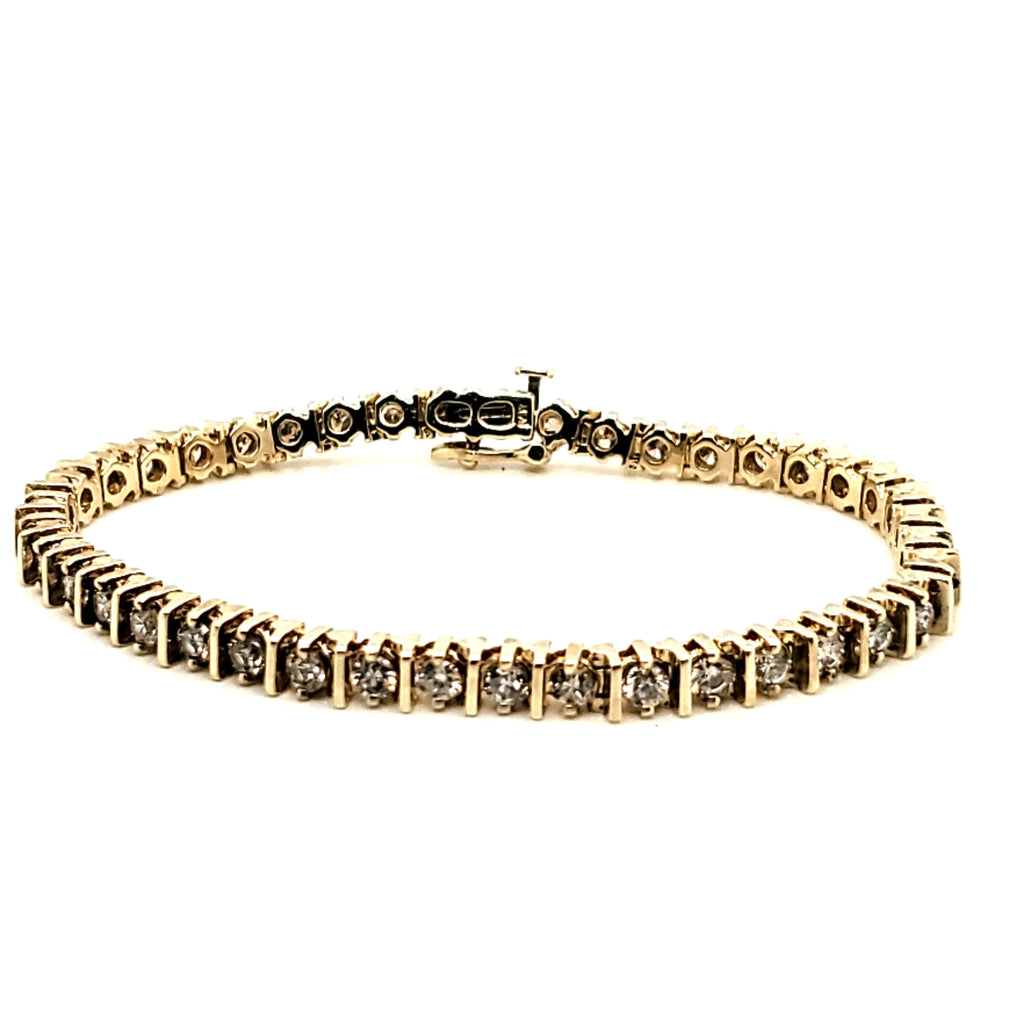 14kt Gold 4.00 Carat Diamond Tennis Bracelet