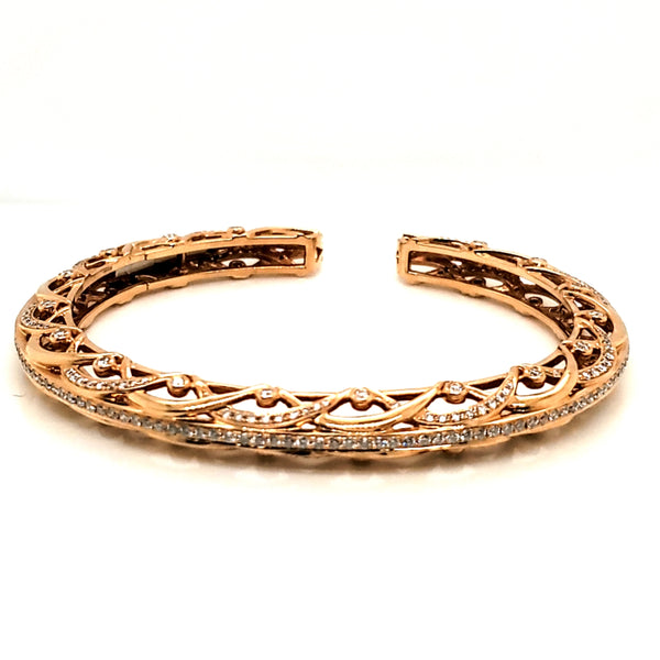 18kt Rose Gold and Diamond Bangle Bracelet