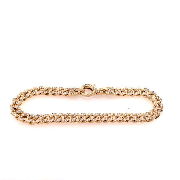 14kt Yellow Gold Diamond Bracelet