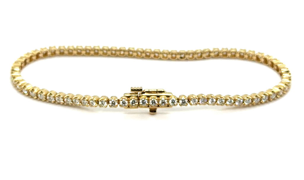 14kt Yellow Gold 2.00Ctw Diamond Tennis Bracelet
