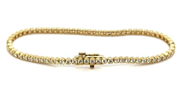 14kt Yellow Gold 2.00Ctw Diamond Tennis Bracelet