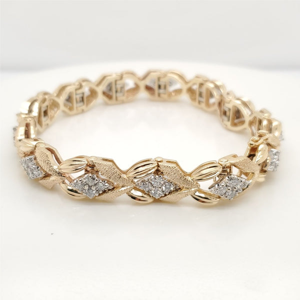 14kt Yellow Gold and Diamond Bracelet