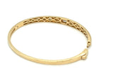 14kt Yellow Gold 0.84Ctw Bezel Set Diamond Bangle Bracelet