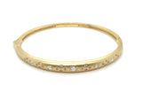 14kt Yellow Gold 0.84Ctw Bezel Set Diamond Bangle Bracelet