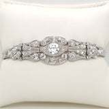 Edwardian Platinum Diamond Filigree Bracelet