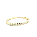 0.78 Ctw 14kt Yellow Gold ""Dotty"" Bangle Diamond Bracelet