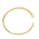 0.78 Ctw 14kt Yellow Gold ""Dotty"" Bangle Diamond Bracelet