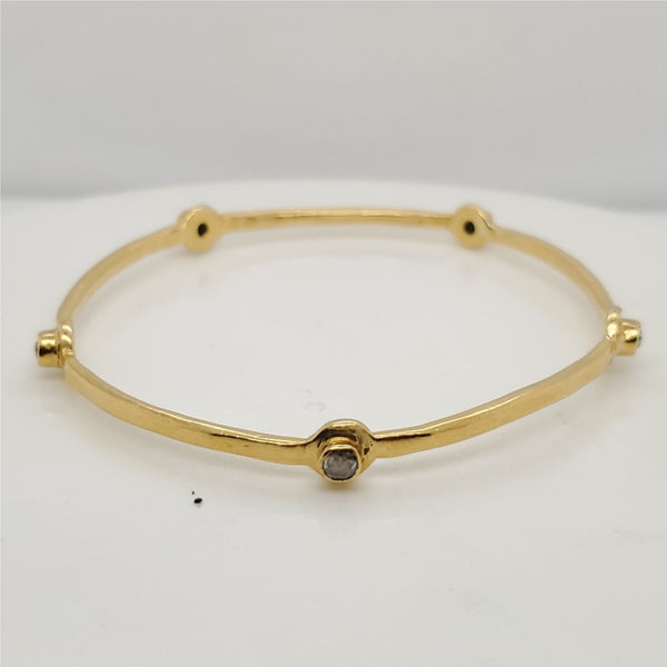 22kt Yellow Gold and Diamond Bangle Bracelet