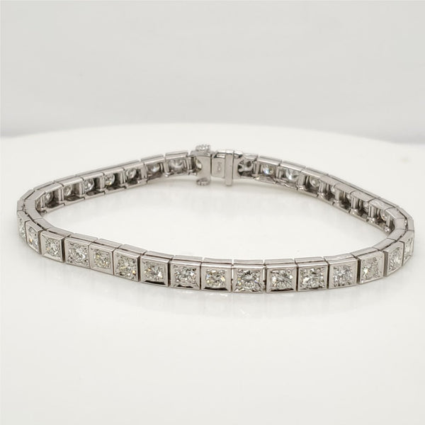 14kt White Gold 6.00 Carat Diamond Bracelet