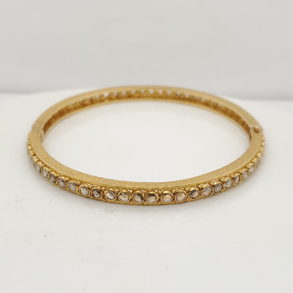 22kt Yellow Gold Rose Cut Diamond Bangle Bracelet