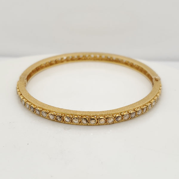 22kt Yellow Gold Rose Cut Diamond Bangle Bracelet